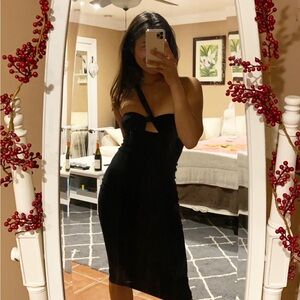 Reformation Black Laure Dress S